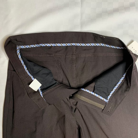 Zomelo Mens Suit Pants Slim Fit Brown Size 36 - Picture 4 of 10